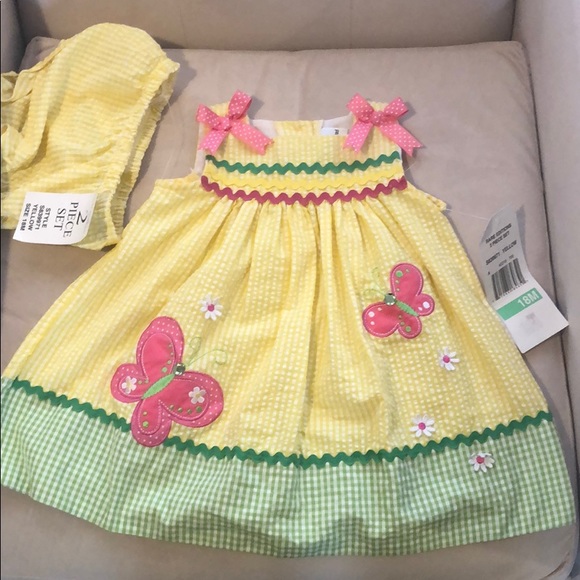 Rare Editions Other - Rare editions  yellow seersucker dress